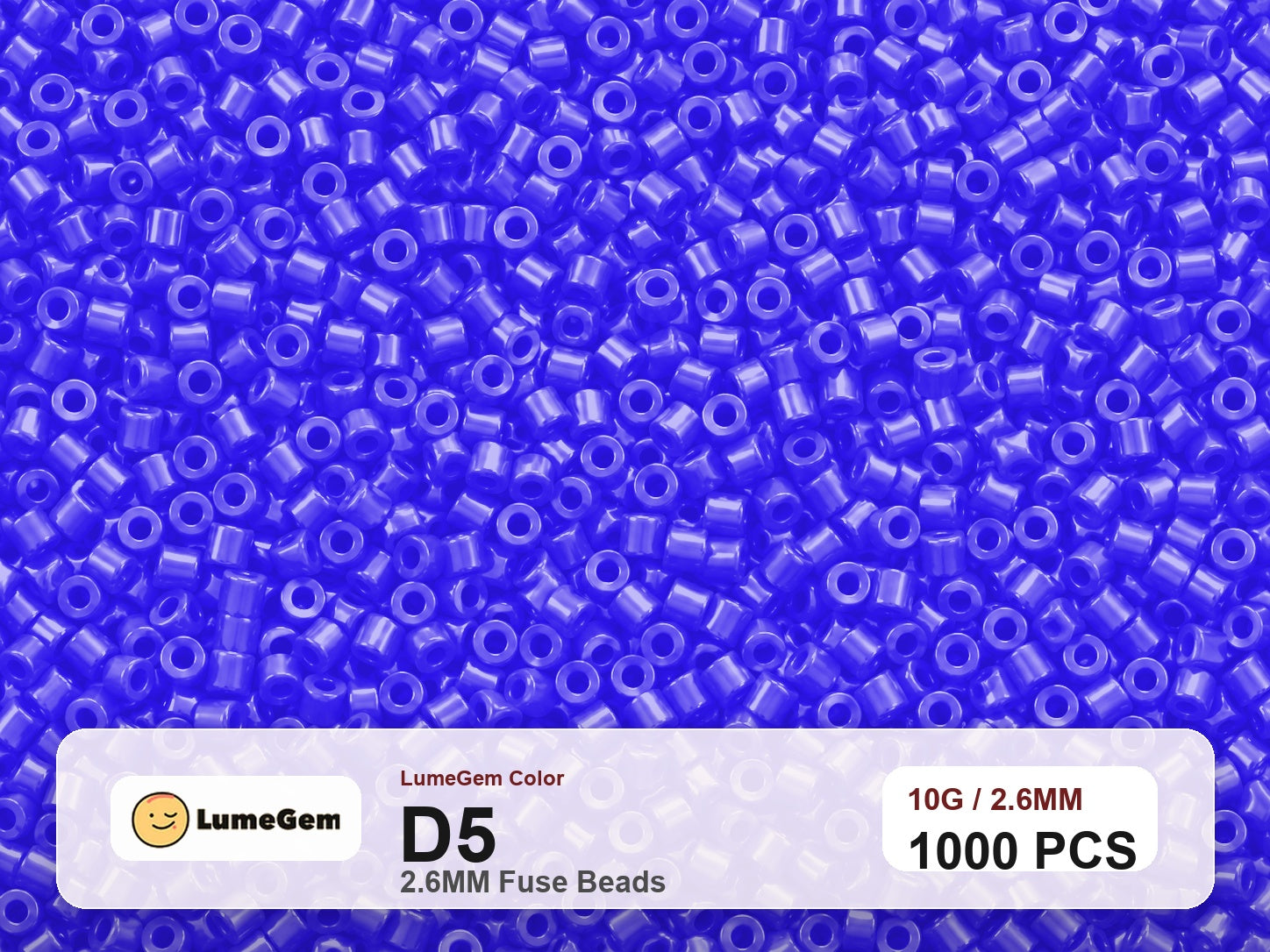 LumeGem D5 Purple D5 2.6mm fuse beads