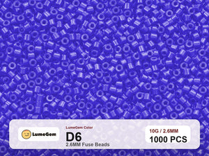 LumeGem D6 Purple D6 2.6mm fuse beads
