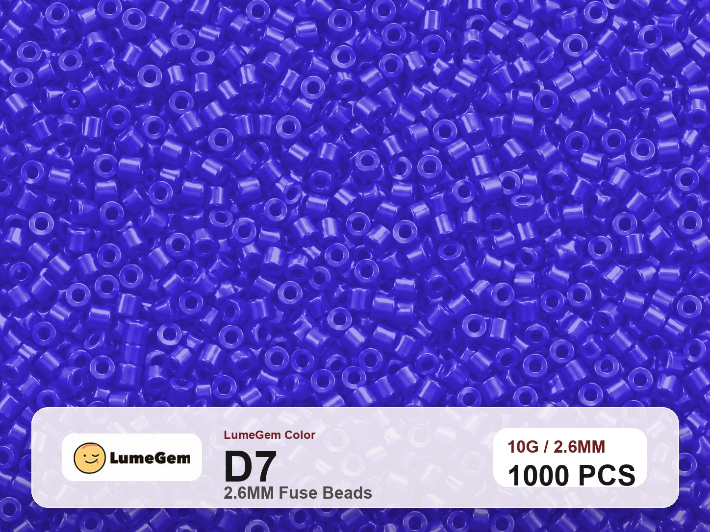 LumeGem D7 Purple D7 2.6mm fuse beads