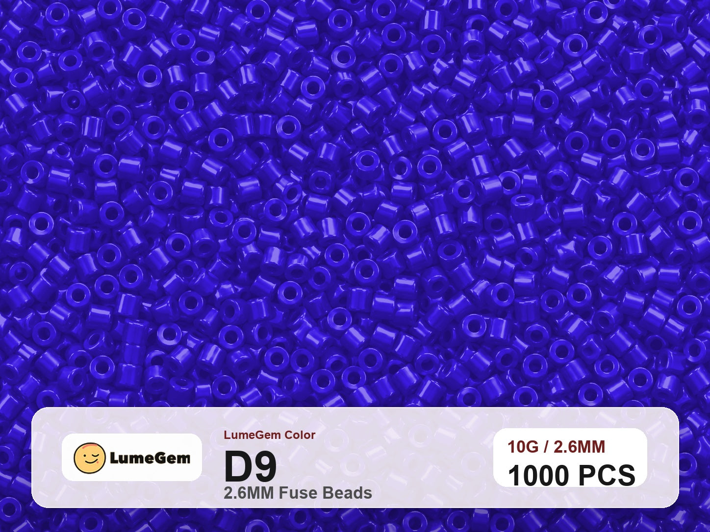 LumeGem D9 Purple D9 2.6mm fuse beads