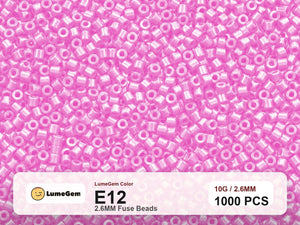 LumeGem E12 Pink E12 2.6mm fuse beads