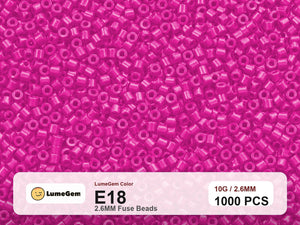 LumeGem E18 Pink E18 2.6mm fuse beads