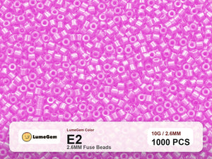 LumeGem E2 Pink E2 2.6mm fuse beads