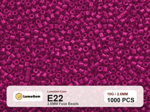 LumeGem E22 Pink E22 2.6mm fuse beads