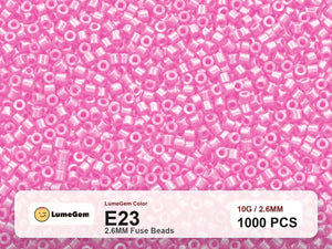 LumeGem E23 Pink E23 2.6mm fuse beads