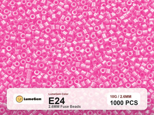 LumeGem E24 Pink E24 2.6mm fuse beads