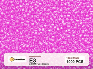 LumeGem E3 Pink E3 2.6mm fuse beads