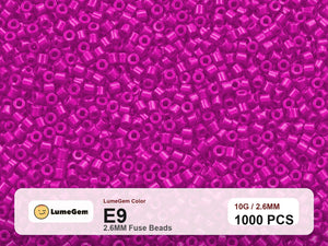 LumeGem E9 Pink E9 2.6mm fuse beads
