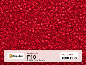 LumeGem F10 Red F10 2.6mm fuse beads