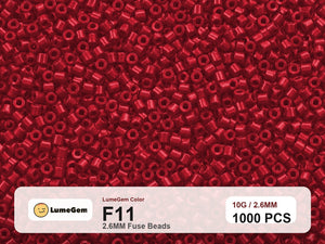 LumeGem F11 Red F11 2.6mm fuse beads