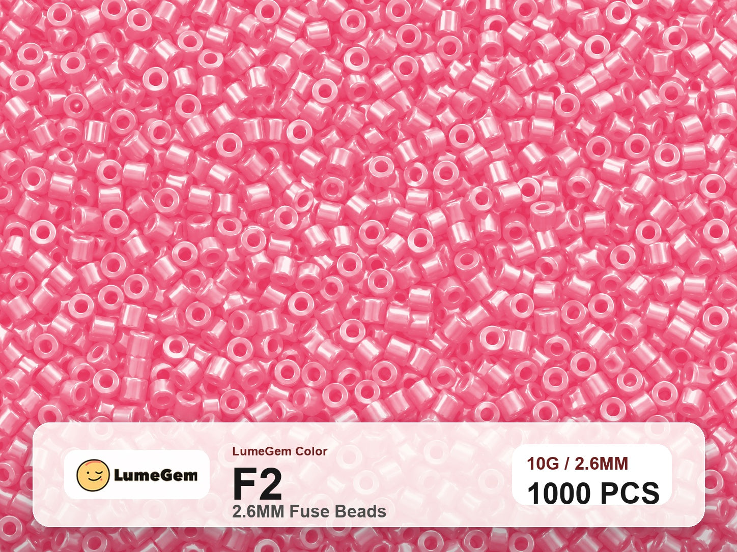 LumeGem F2 Red F2 2.6mm fuse beads