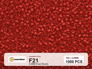 LumeGem F21 Red F21 2.6mm fuse beads
