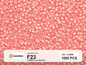 LumeGem F23 Red F23 2.6mm fuse beads