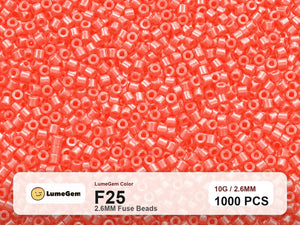 LumeGem F25 Red F25 2.6mm fuse beads