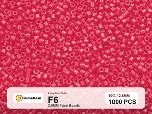 LumeGem F6 Red F6 2.6mm fuse beads