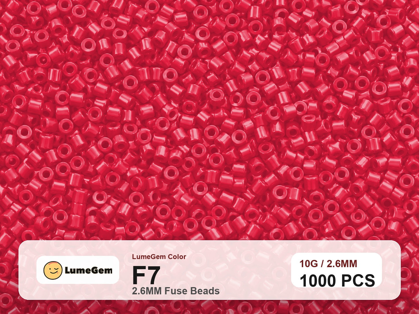 LumeGem F7 Red F7 2.6mm fuse beads