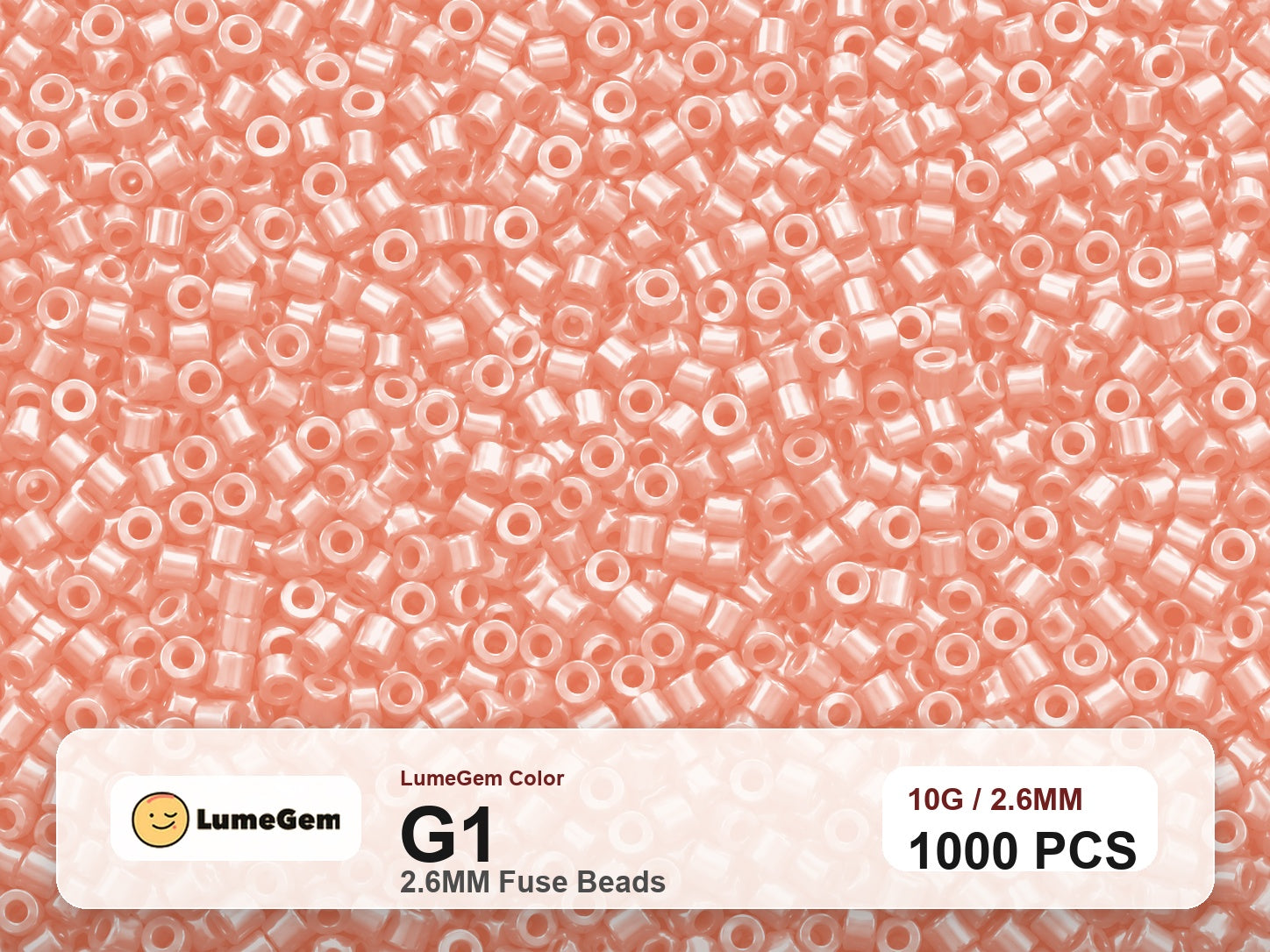 LumeGem G1 Orange G1 2.6mm fuse beads