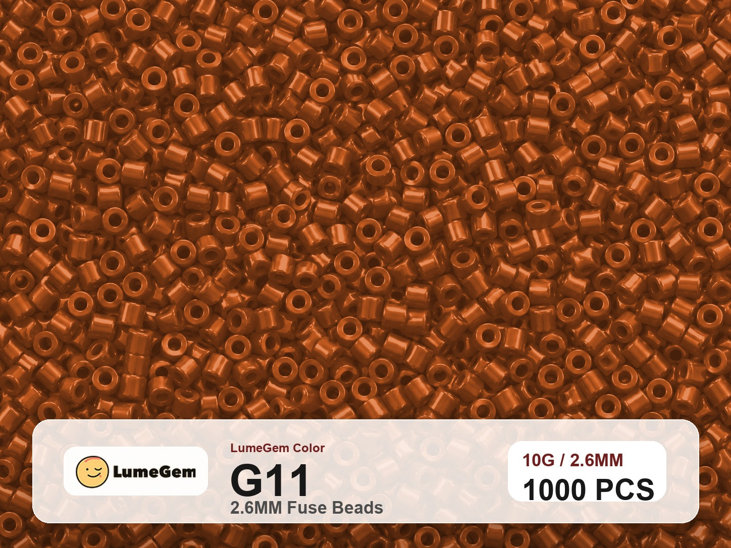 LumeGem G11 Orange G11 2.6mm fuse beads