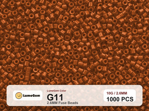 LumeGem G11 Orange G11 2.6mm fuse beads