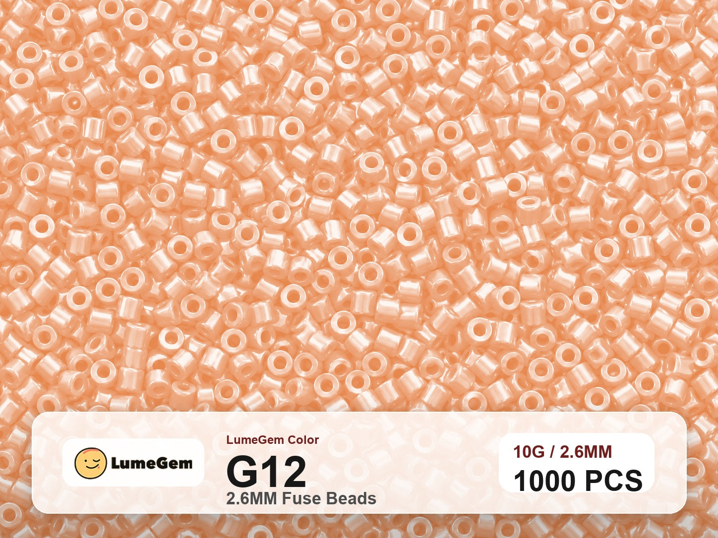 LumeGem G12 Orange G12 2.6mm fuse beads