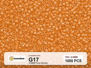 LumeGem G17 Orange G17 2.6mm fuse beads