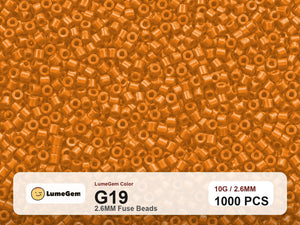 LumeGem G19 Orange G19 2.6mm fuse beads