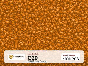 LumeGem G20 Orange G20 2.6mm fuse beads