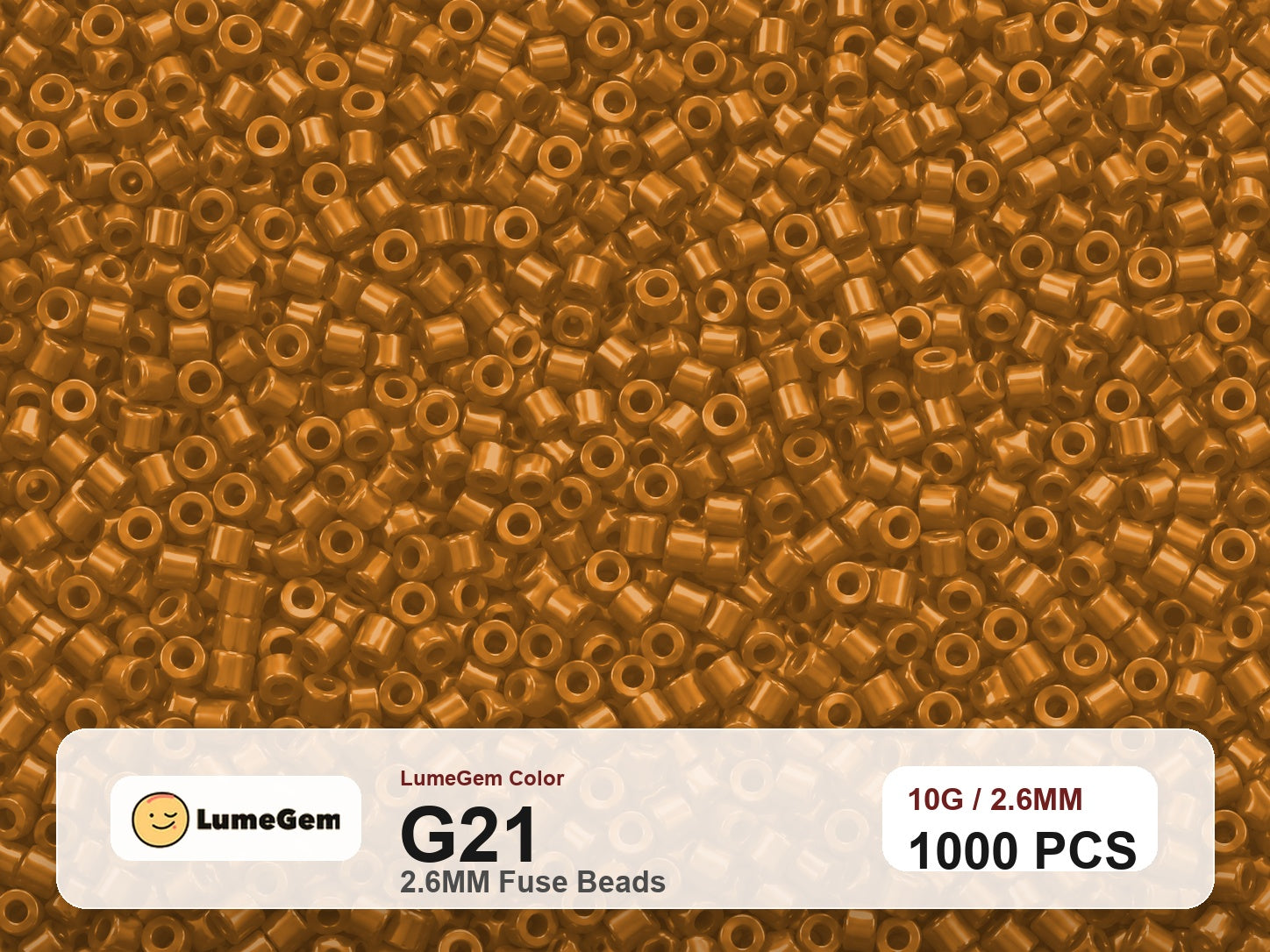 LumeGem G21 Orange G21 2.6mm fuse beads