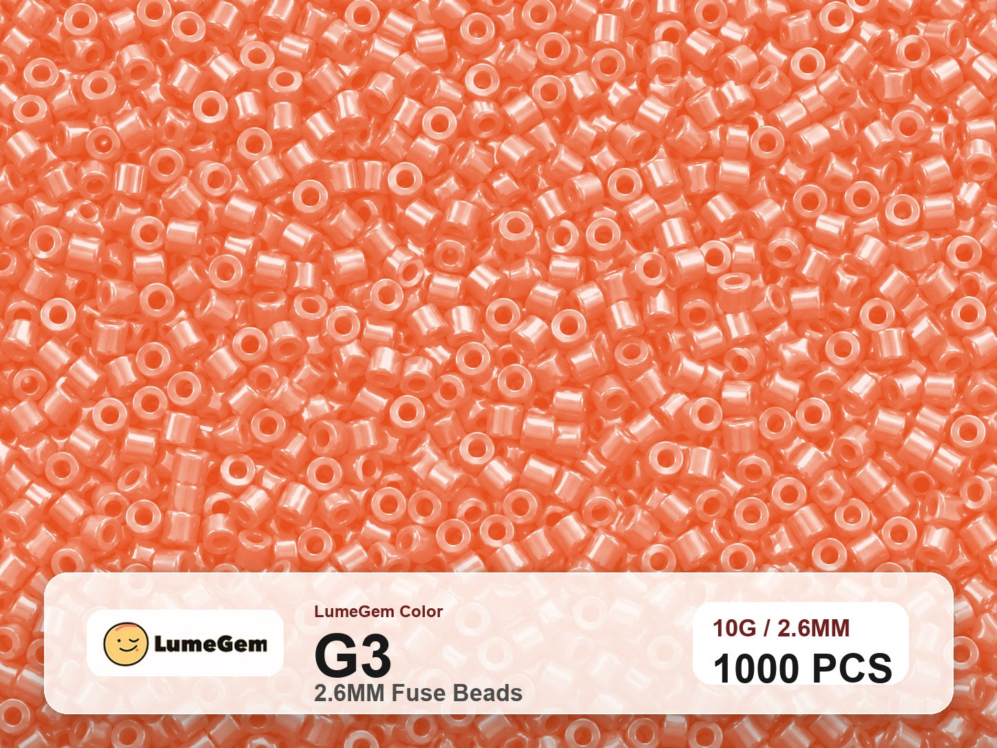 LumeGem G3 Orange G3 2.6mm fuse beads