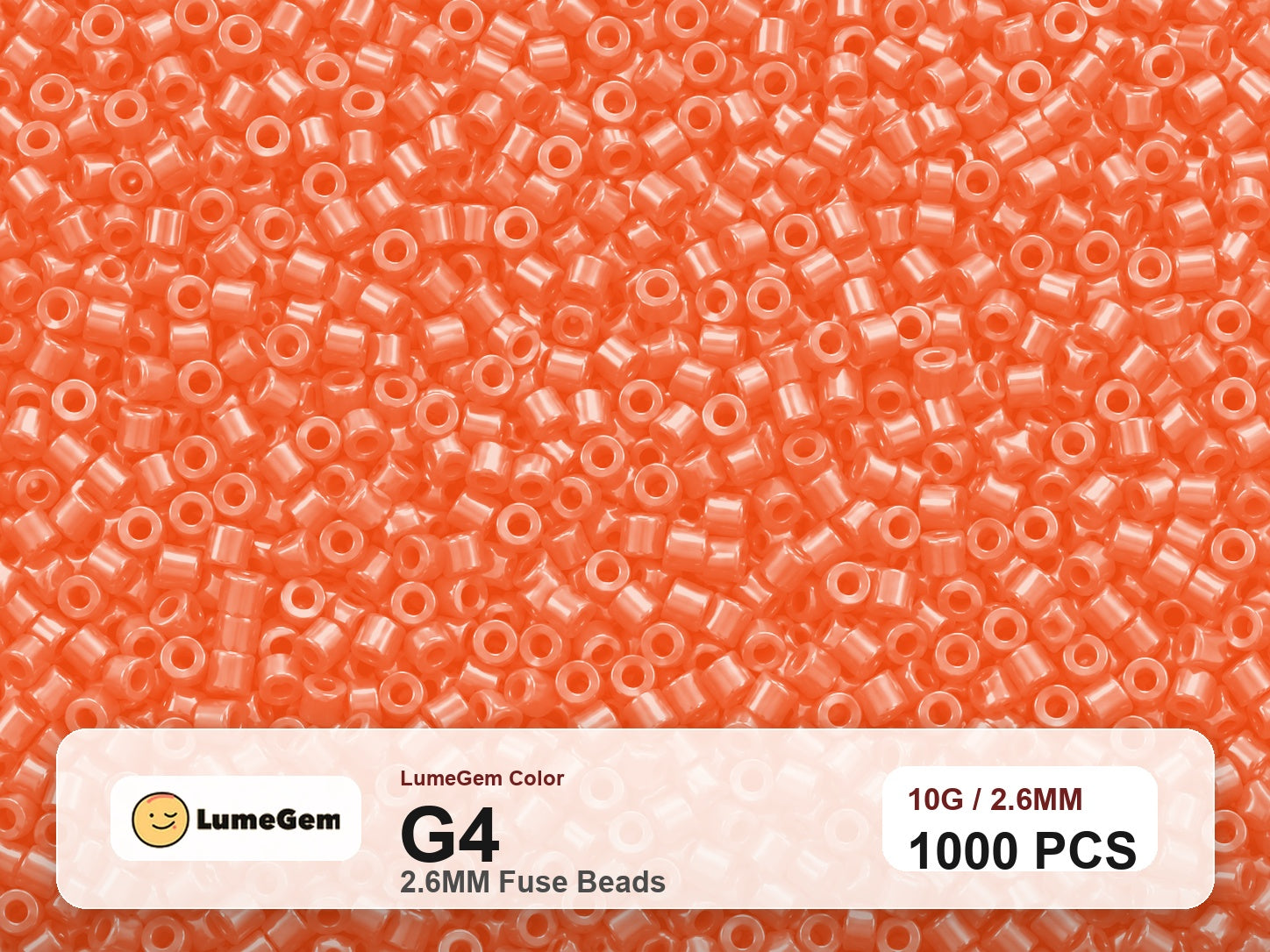 LumeGem G4 Orange G4 2.6mm fuse beads