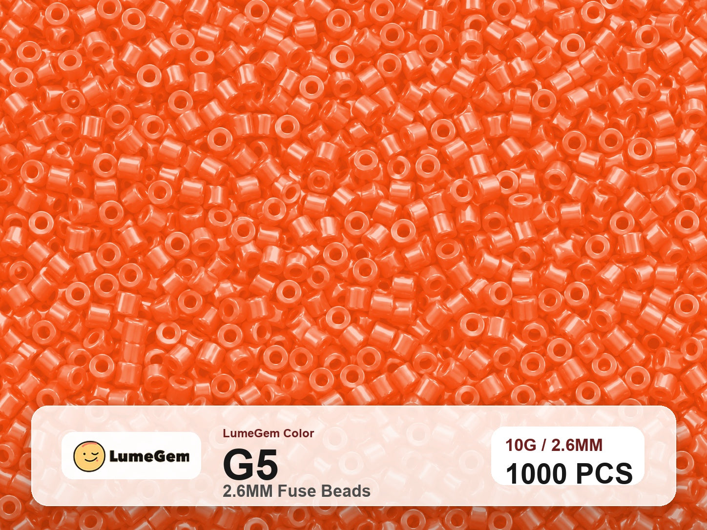 LumeGem G5 Orange G5 2.6mm fuse beads