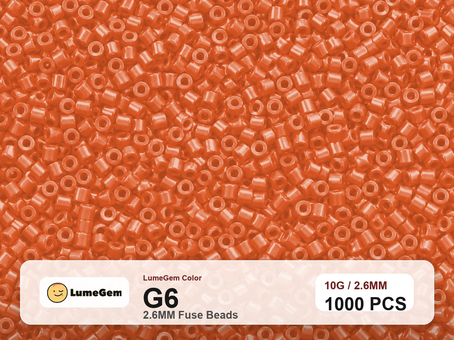 LumeGem G6 Orange G6 2.6mm fuse beads