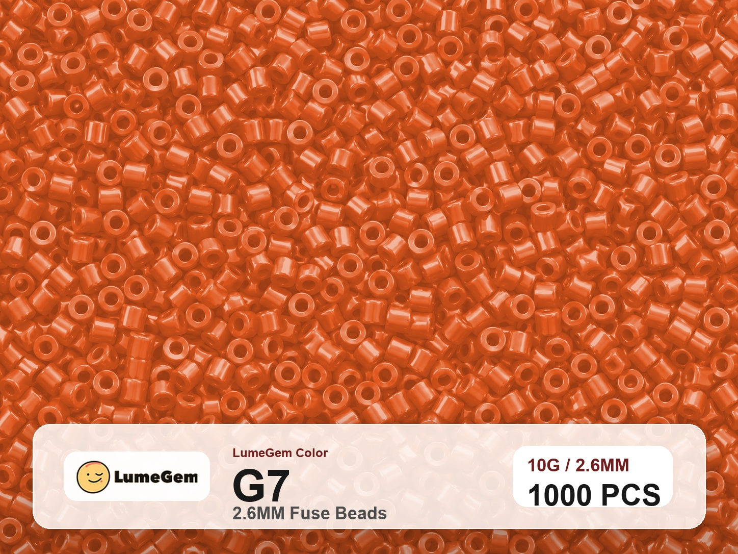 LumeGem G7 Orange G7 2.6mm fuse beads