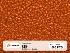 LumeGem G9 Orange G9 2.6mm fuse beads