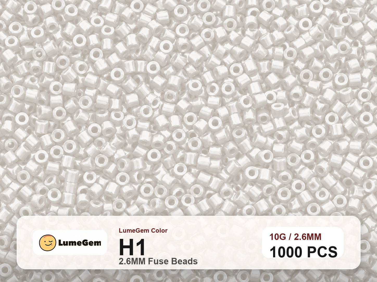 LumeGem H1 Neutral H1 2.6mm fuse beads
