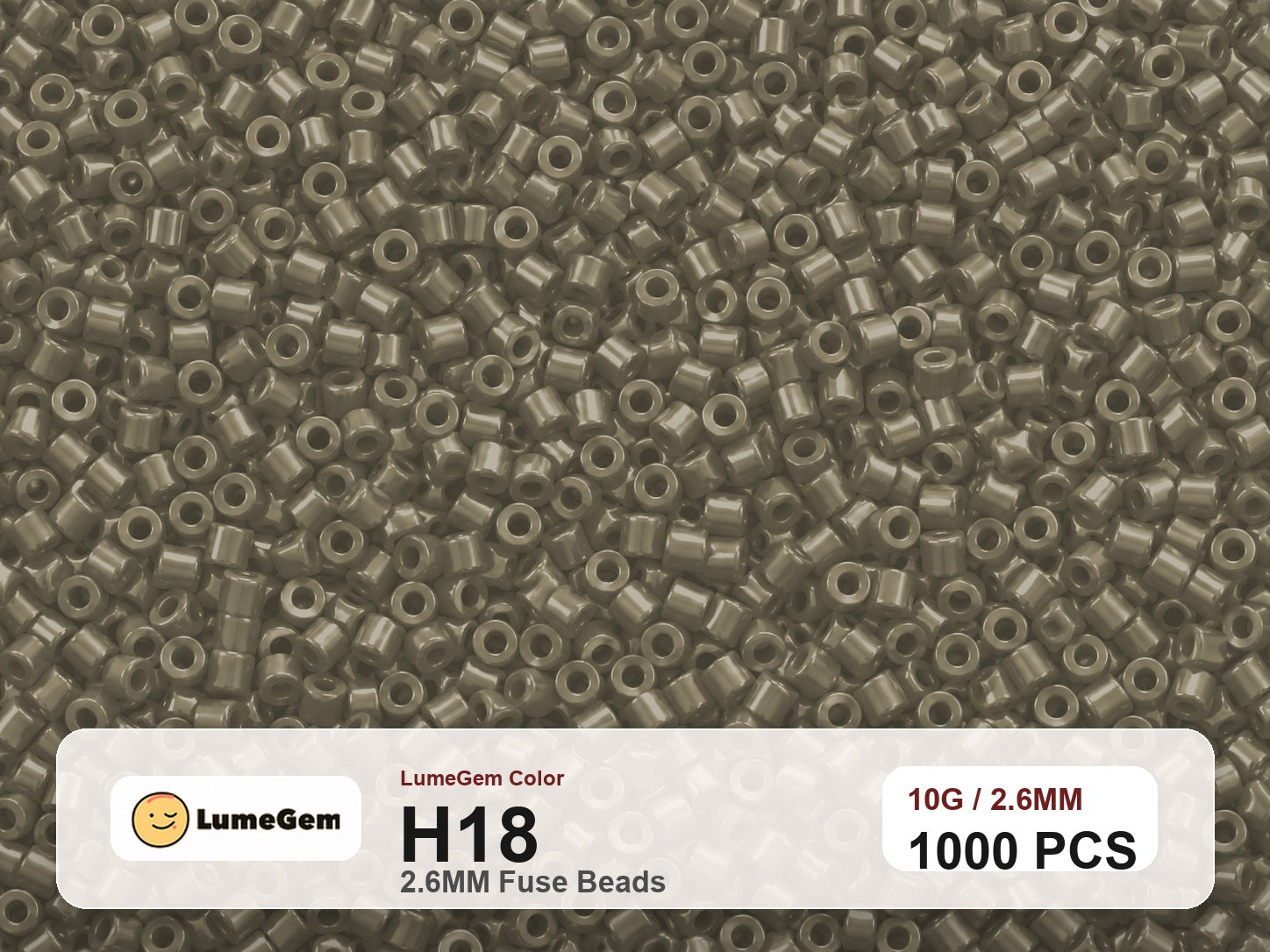 LumeGem H18 Neutral H18 2.6mm fuse beads