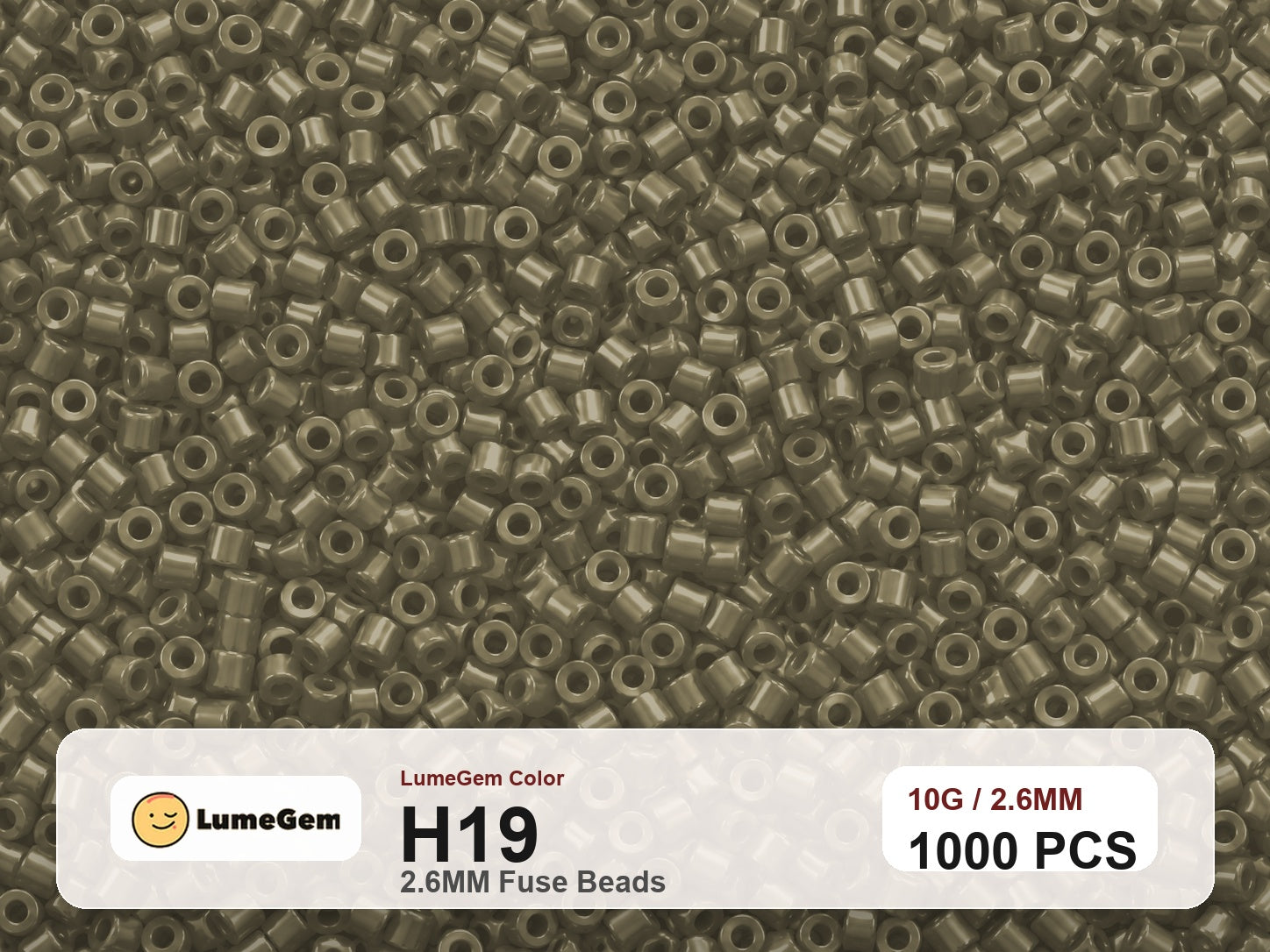 LumeGem H19 Neutral H19 2.6mm fuse beads