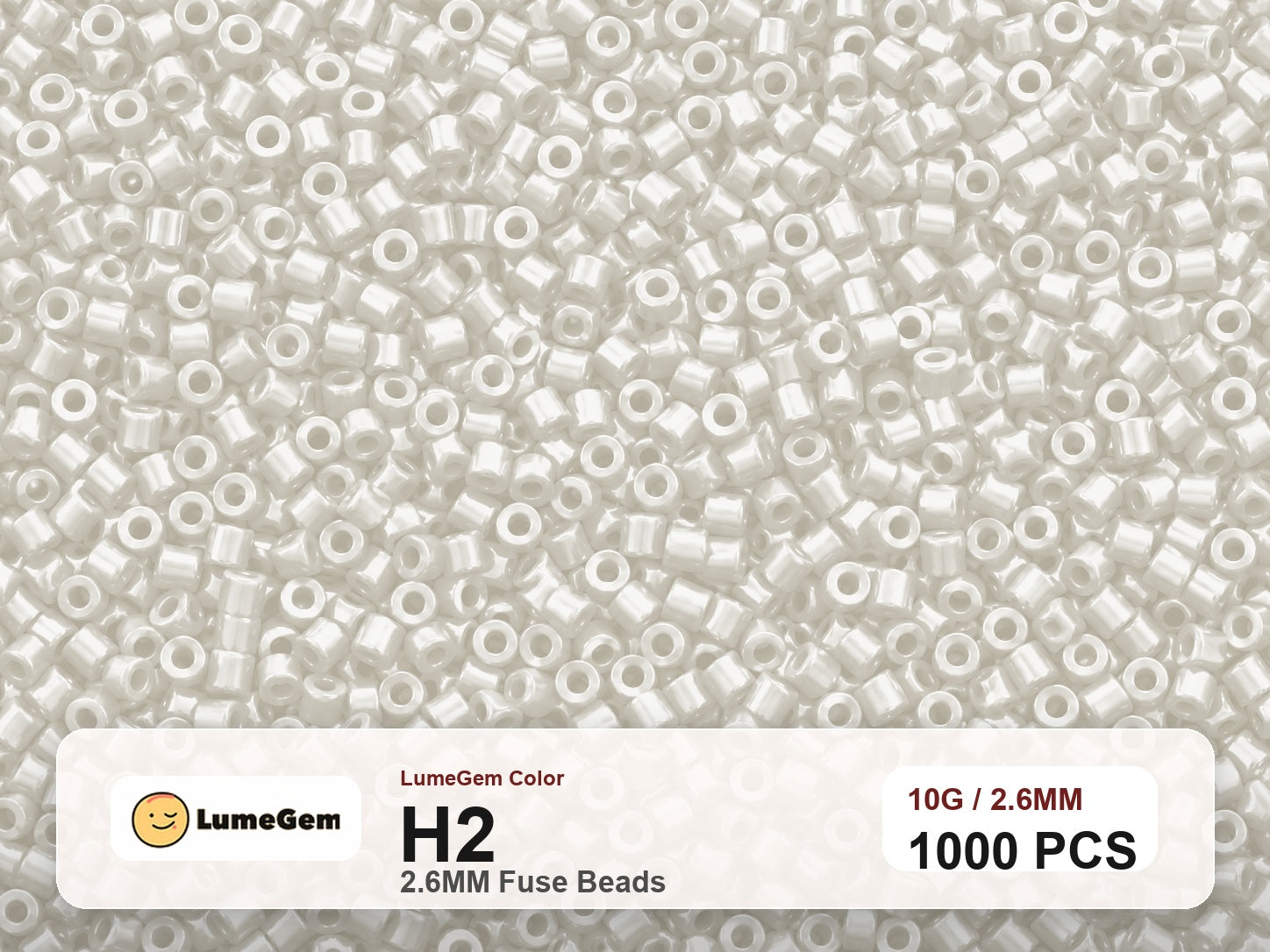LumeGem H2 Neutral H2 2.6mm fuse beads