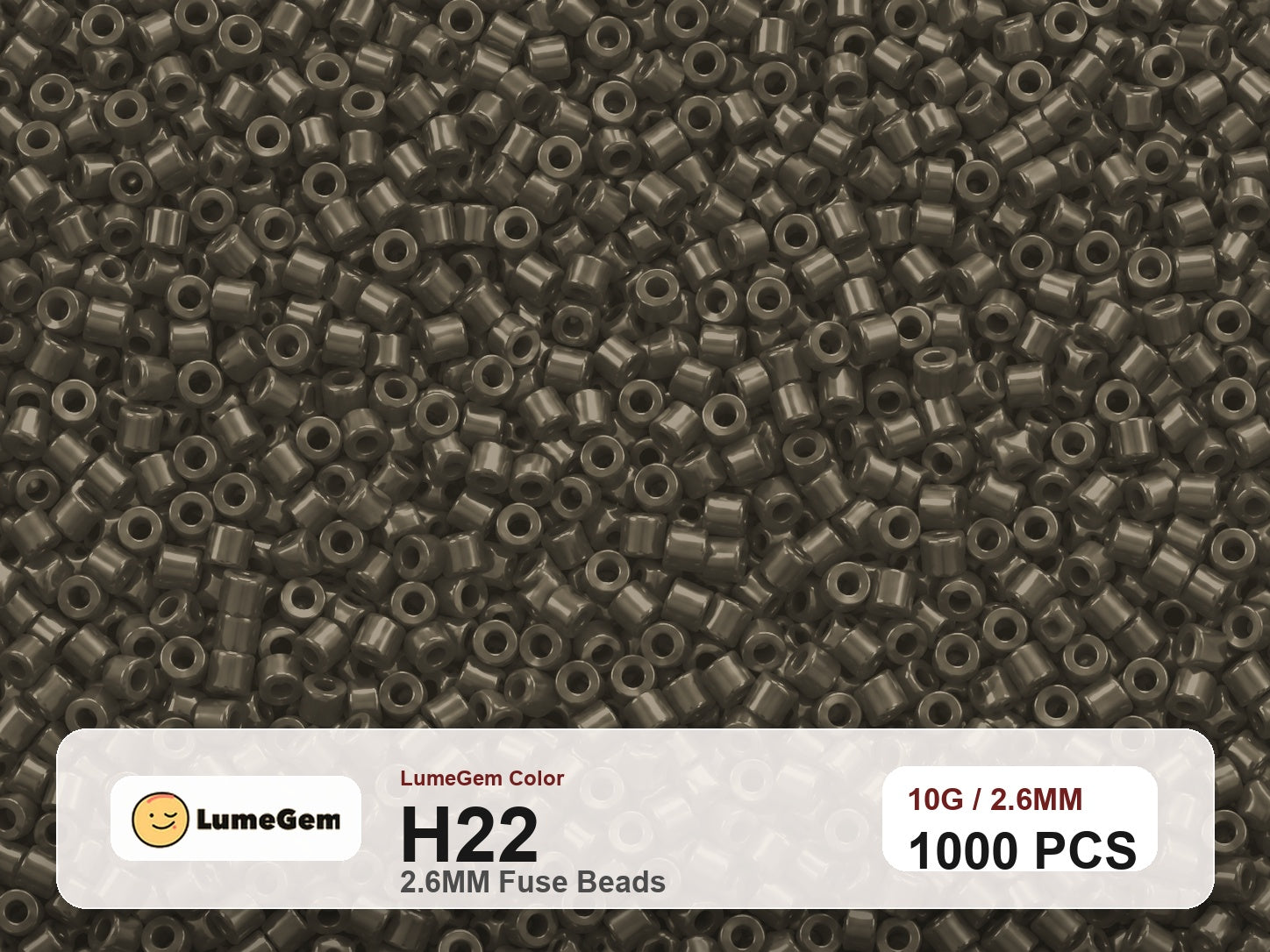 LumeGem H22 Neutral H22 2.6mm fuse beads