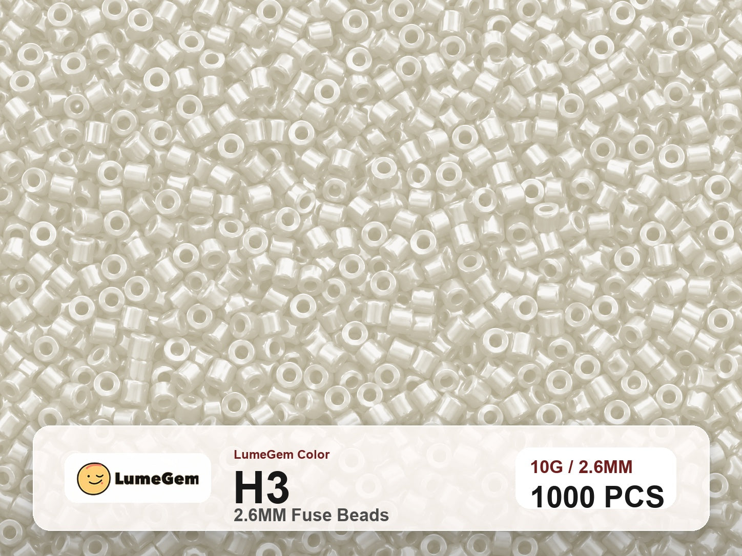 LumeGem H3 Neutral H3 2.6mm fuse beads