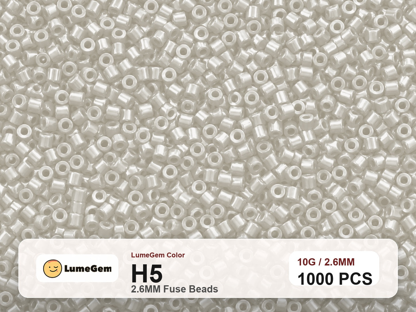 LumeGem H5 Neutral H5 2.6mm fuse beads