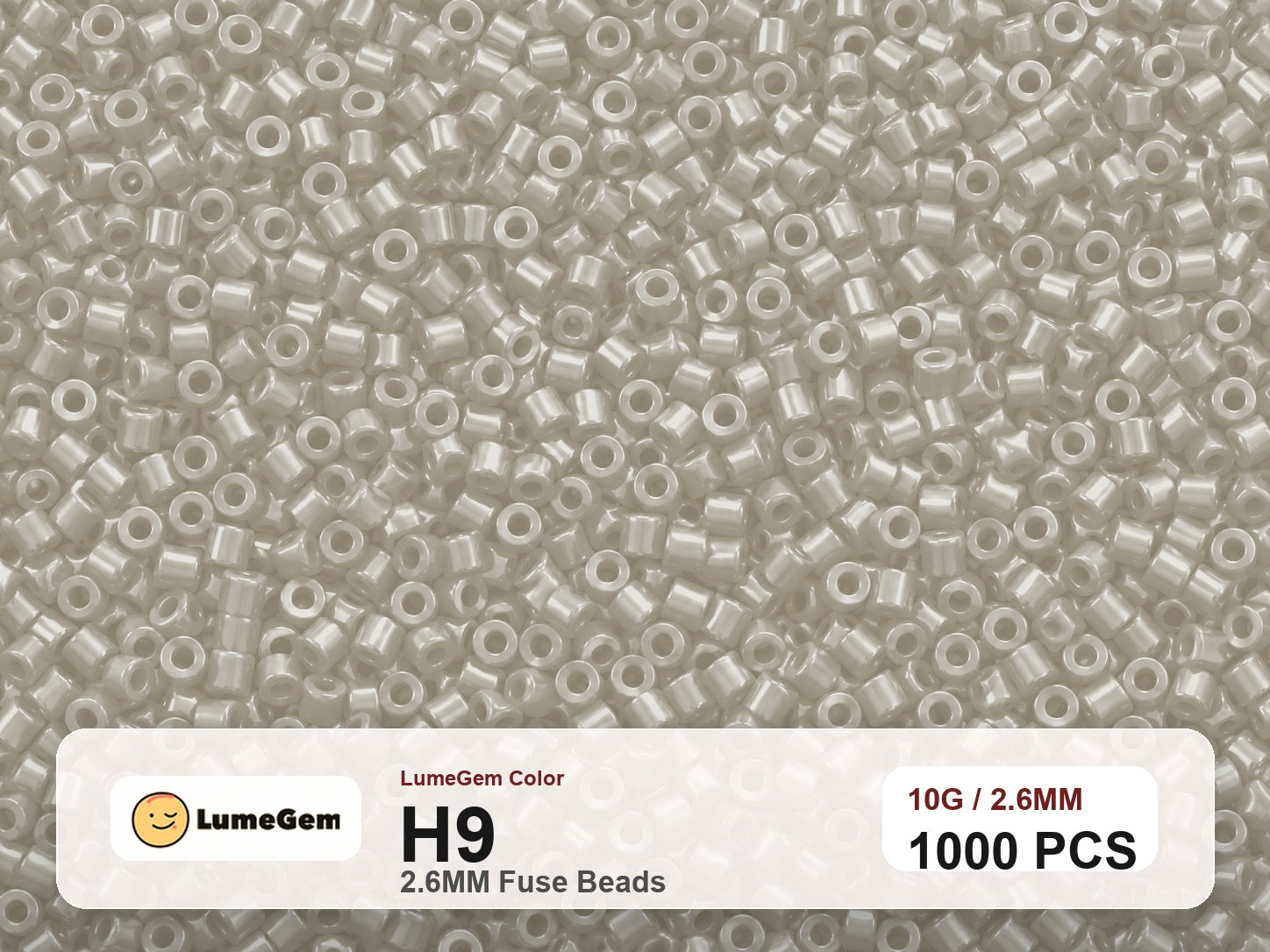 LumeGem H9 Neutral H9 2.6mm fuse beads