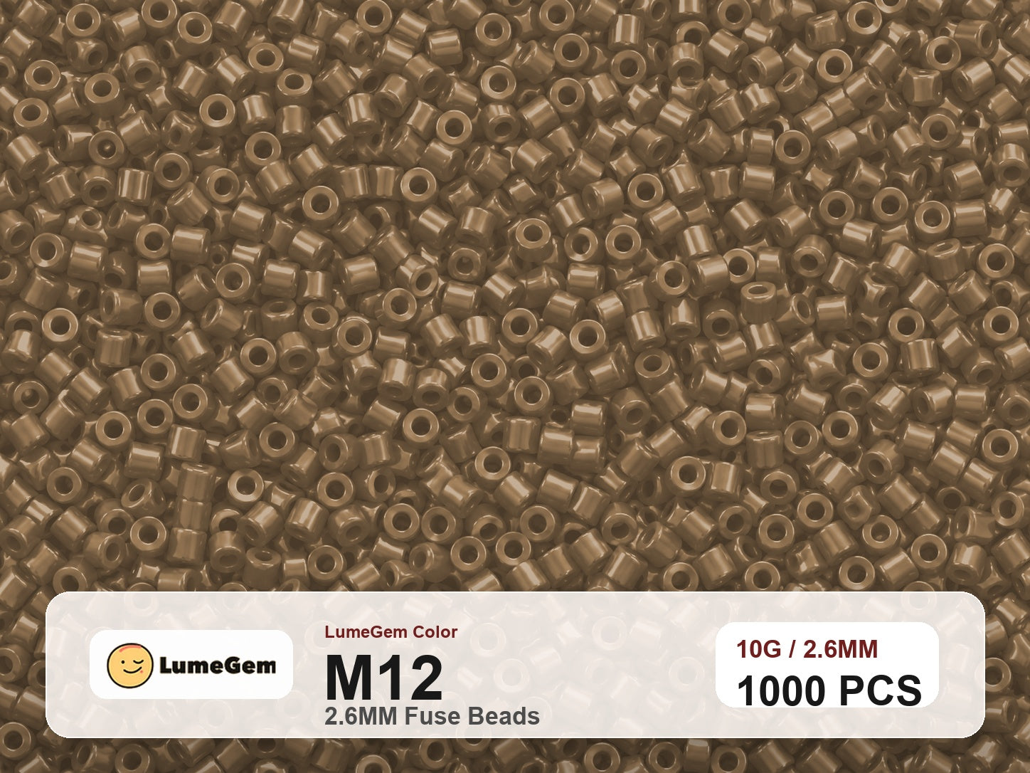 LumeGem M12 Neutral M12 2.6mm fuse beads