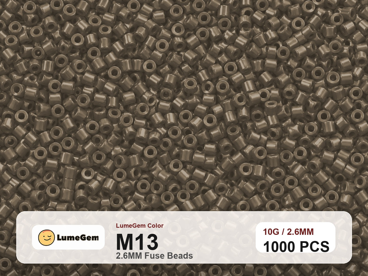LumeGem M13 Neutral M13 2.6mm fuse beads
