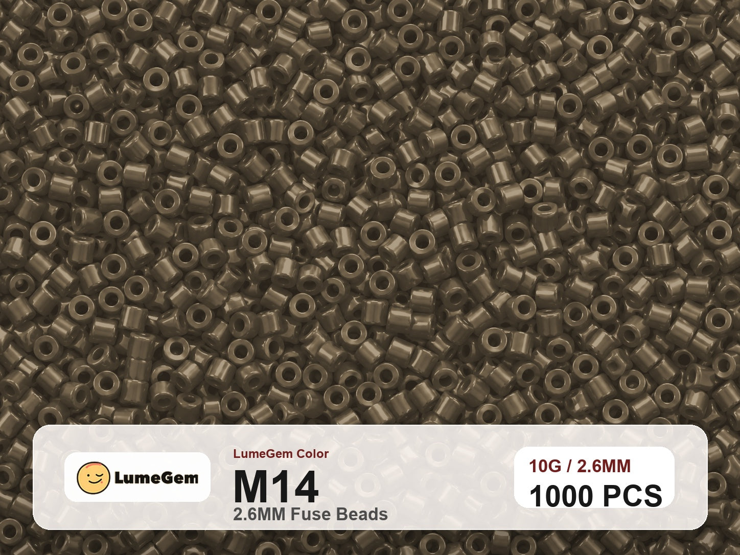 LumeGem M14 Neutral M14 2.6mm fuse beads