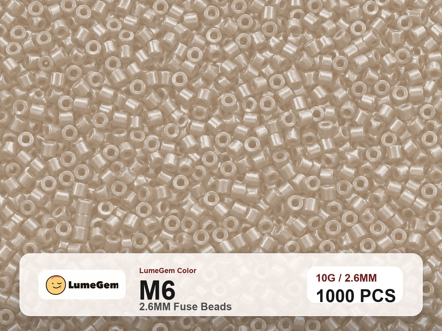 LumeGem M6 Neutral M6 2.6mm fuse beads