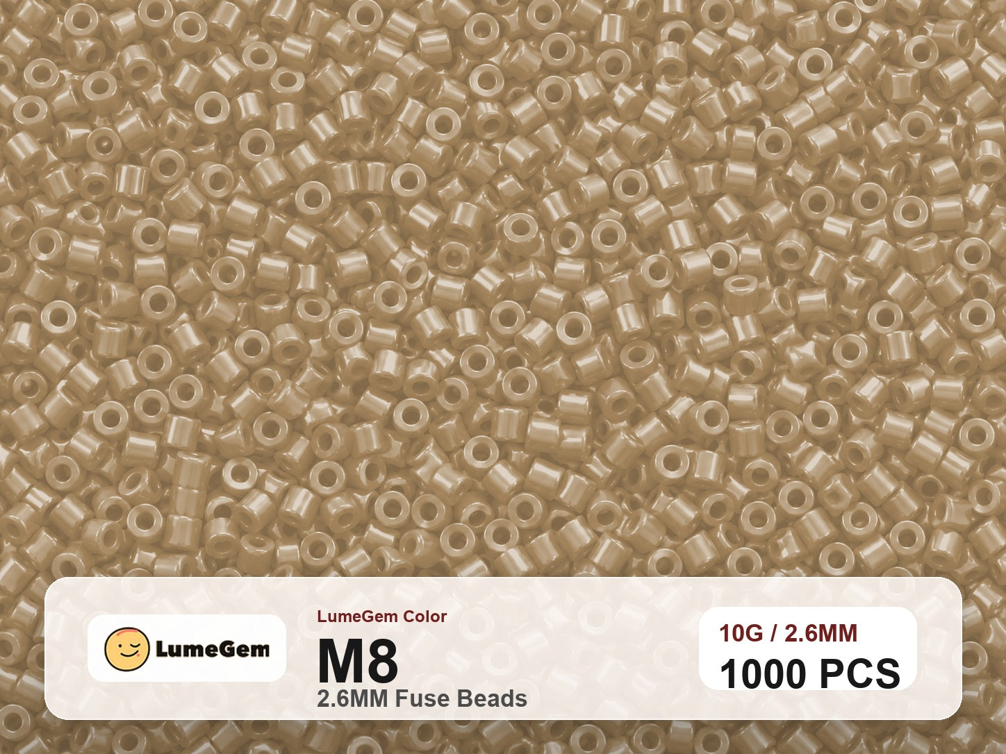 LumeGem M8 Neutral M8 2.6mm fuse beads