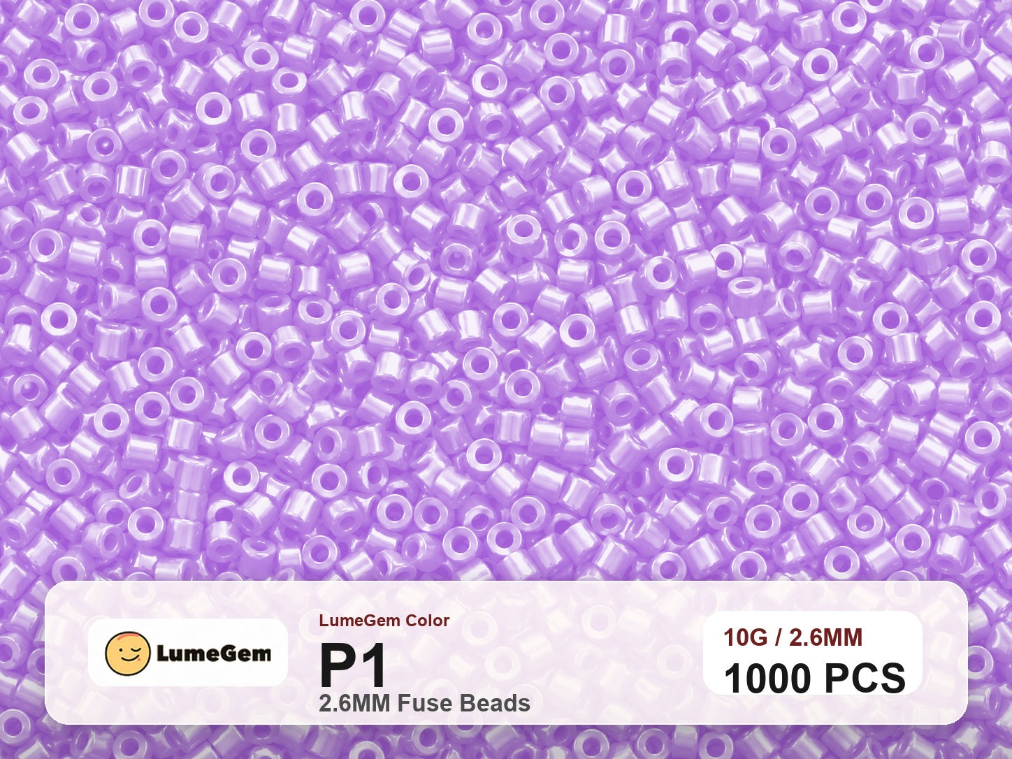 LumeGem P1 Purple P1 2.6mm fuse beads