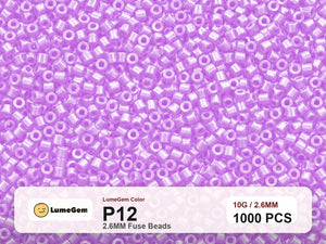 LumeGem P12 Purple P12 2.6mm fuse beads