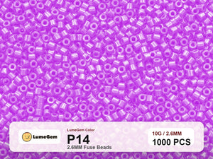 LumeGem P14 Purple P14 2.6mm fuse beads